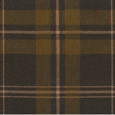 Medium Weight Hebridean Tartan Fabric - Dark Hebridean Peat
